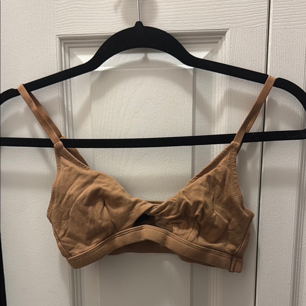 BootayBag Tan Cross Front Bralette
